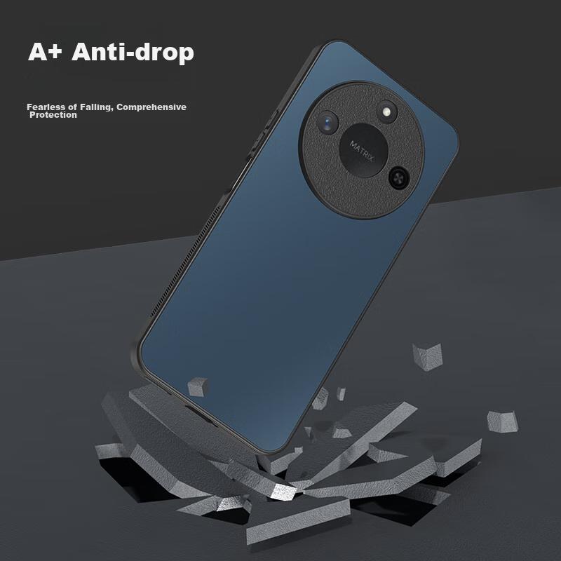 Phone Case for Honor X60, Honor X60 Protective Cover, Frosted Full Coverage Ultra-Thin Shockproof Anti-Fingerprint Personalized - Graphite Black