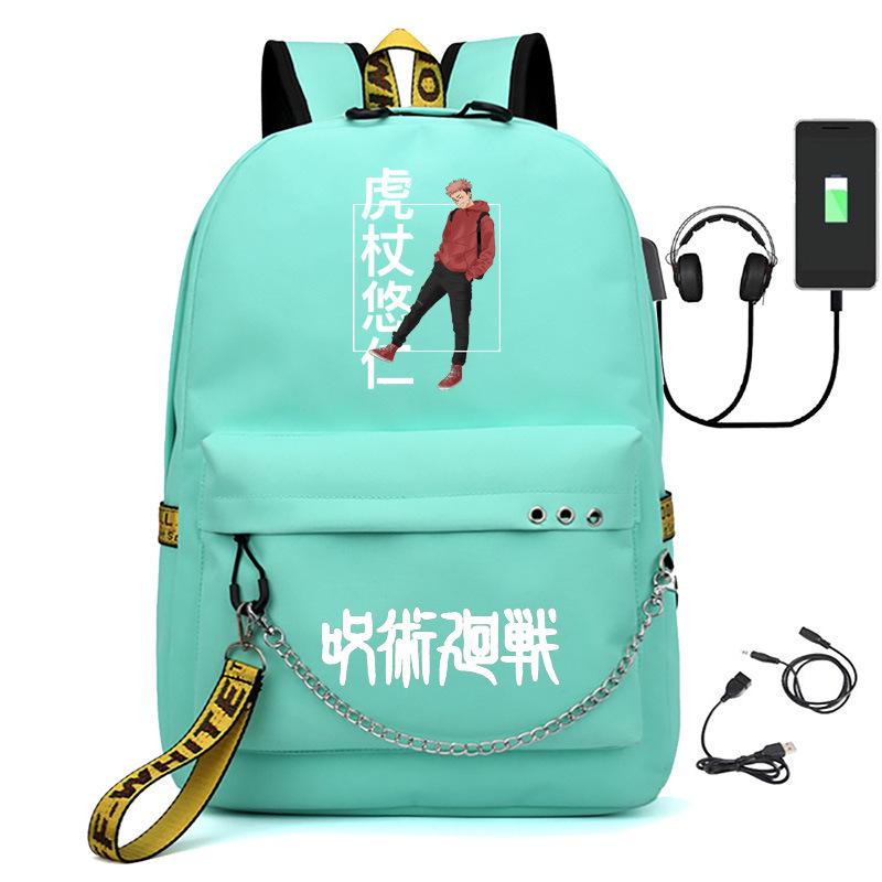 

Animation Printing Peripheral Student School Bag Usb Computer Bag Outdoor Backpack 19inch