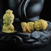 Mini Unpainted Buddha Statues Wood Fine Workmanship Monk Figurine Home Decor
