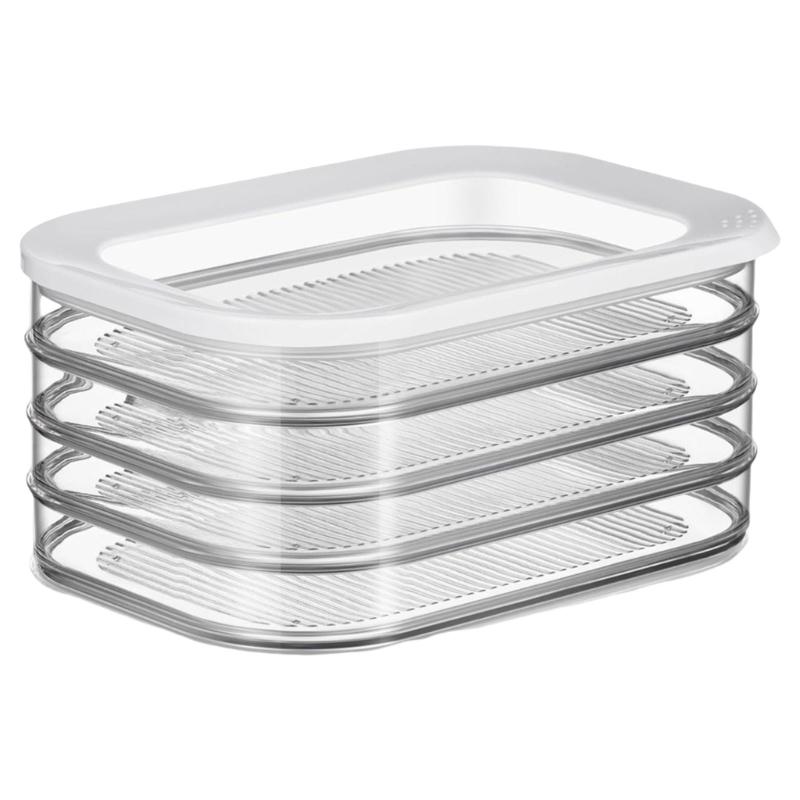 

Clear Kitchen Refrigerator Organiser Box For Meal Preparation Dishwasher Safe Sealed Lid Plastic Food Container