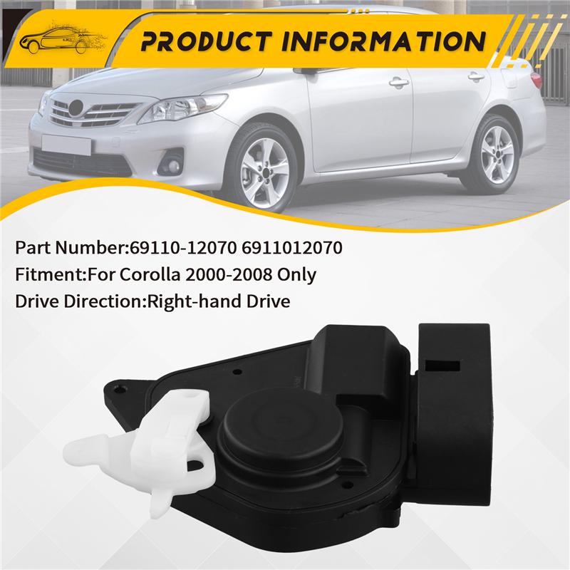 Front Right Door Lock Actuator 69110-12070 Car Replacement For Toyota Corolla 2000-2008 Right Hand Drive 6911012070 RHD