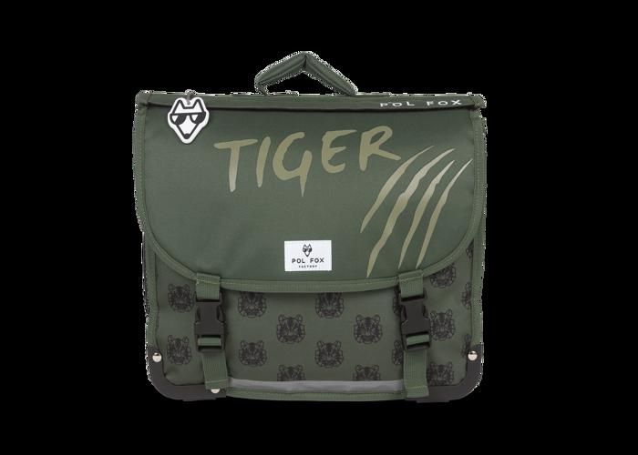 Cartable - POL FOX - TIGER - 41 cm - Rabat réversible - Décor Robot Fun