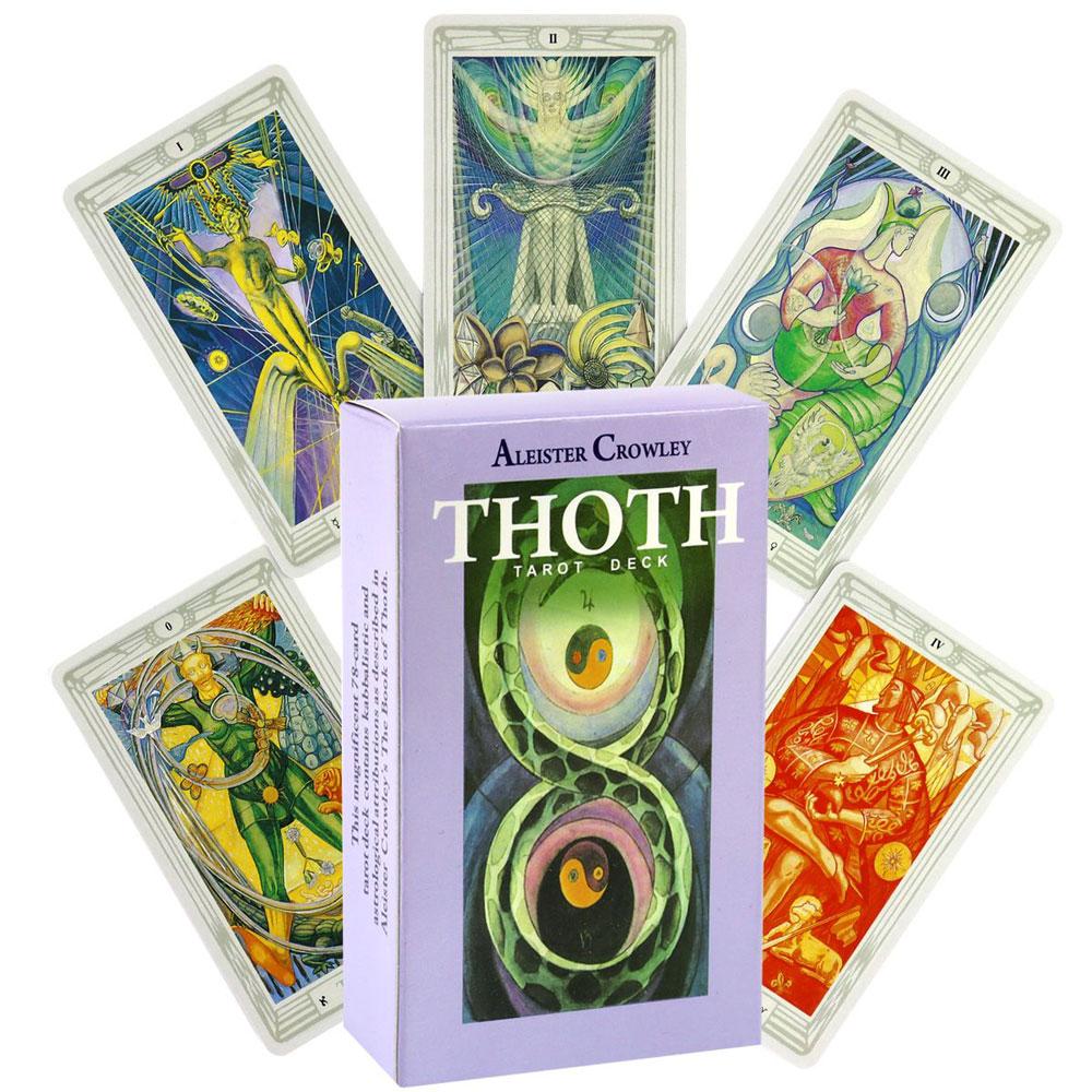 Aleister Crowley Thoth Tarot Věštecká Karta pro Volný Čas Zábava Rodinné Setkání Věštecký Balíček Hrací Karty