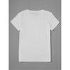 Women's Initial/Letter/Number Print Short Sleeve Blouse -  Round Neck Top with A-Z Letters (for example: name,
