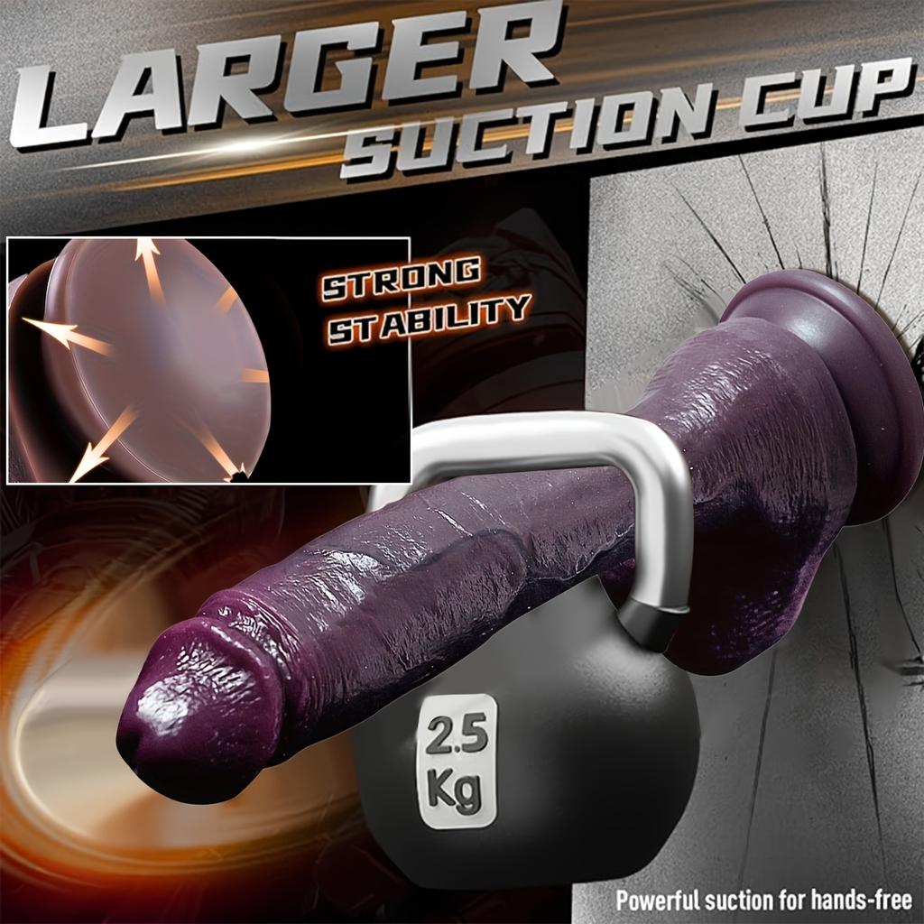 Ultra-Realistic Soft Silicone Dildo,10.6 Inch Lifelike With Strong Suction Cup,Big Balls And Veins For Realistic Anal Play  Perfect Adult For Women