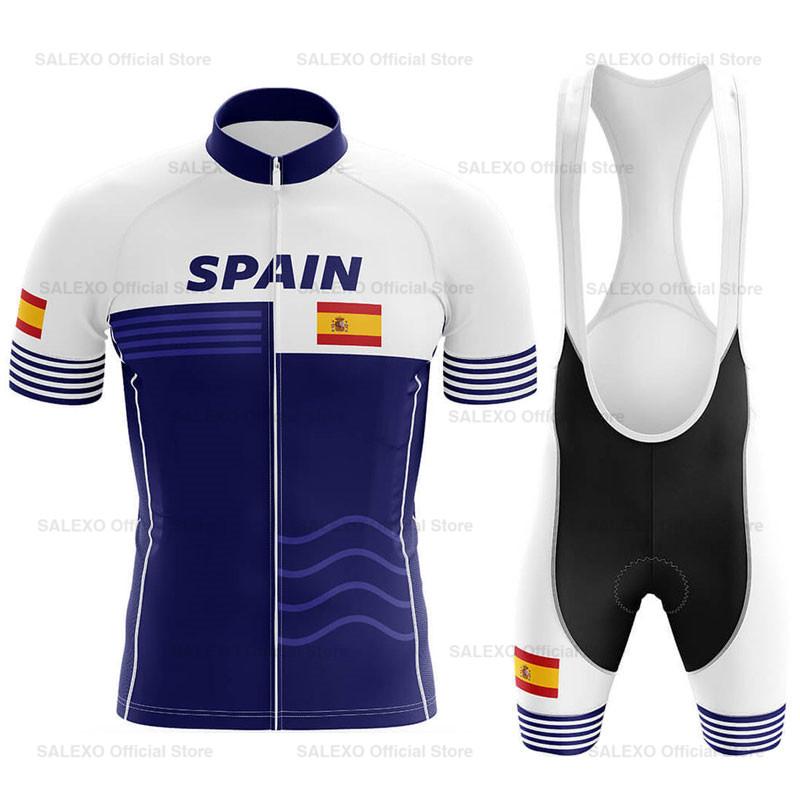2026 Španělsko Pánský Tým Cyklistický Dres Sada Letní MTB Kolo Oblečení Uniforma Maillot Ropa Ciclismo Hombre Cyklistika Sportovní Oblečení Oblek