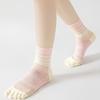 Cotton Mid-calf Socks Breathable Split Toe Socks Patchwork Five Toe Tube Socks  Girl