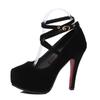 2025 Summer Outdoor Dress Ankle Strap Bukle Strap Women's Pumps Round Toe Thin Heel Shoes for Women High Heel Shallow Shoes