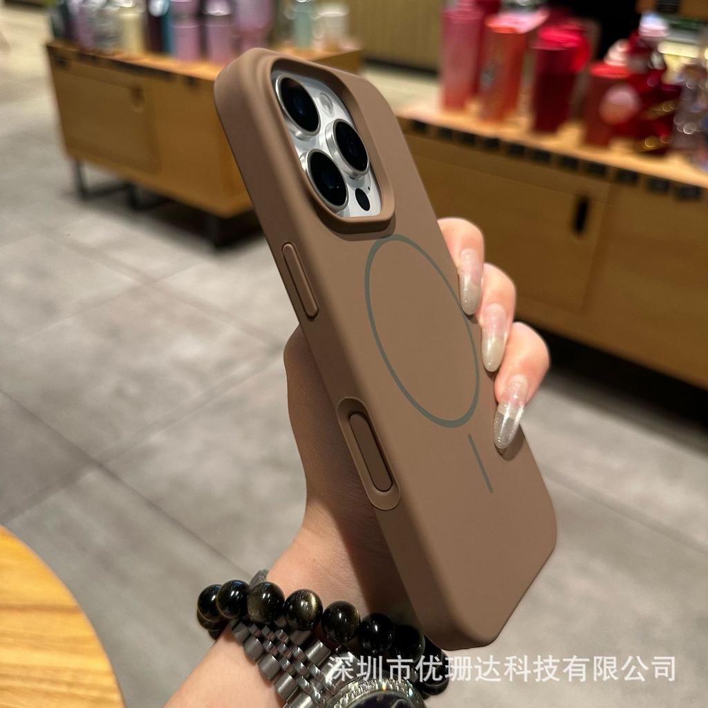 Applicable to iPhone11Promax fine ring magnetic suction liquid silicone mobile phone case Apple 11 solid color all-inclusive protective case