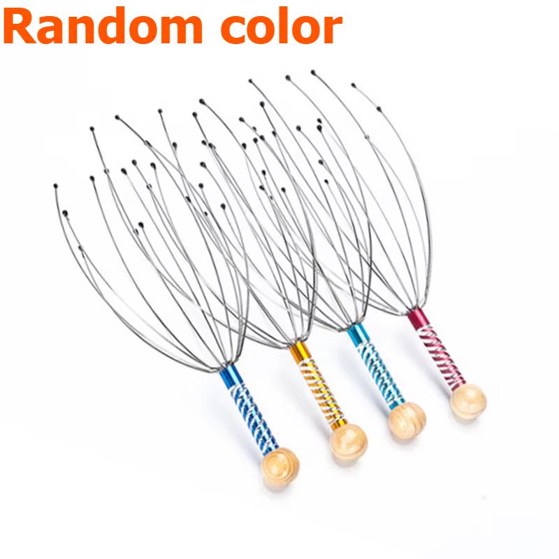 Handheld Octopus Head Massager Relieves Tension Muscle Relaxation Relief Tiredness Octopus Head Massager Massager Claw Care Tool