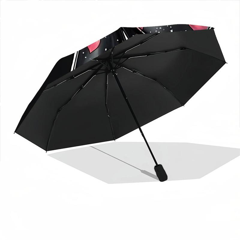 1pc Heart Bow Automatic Open/Close Umbrella Compact Folding Umbrella, All-Season Portable Umbrella for Women/Men F1124331