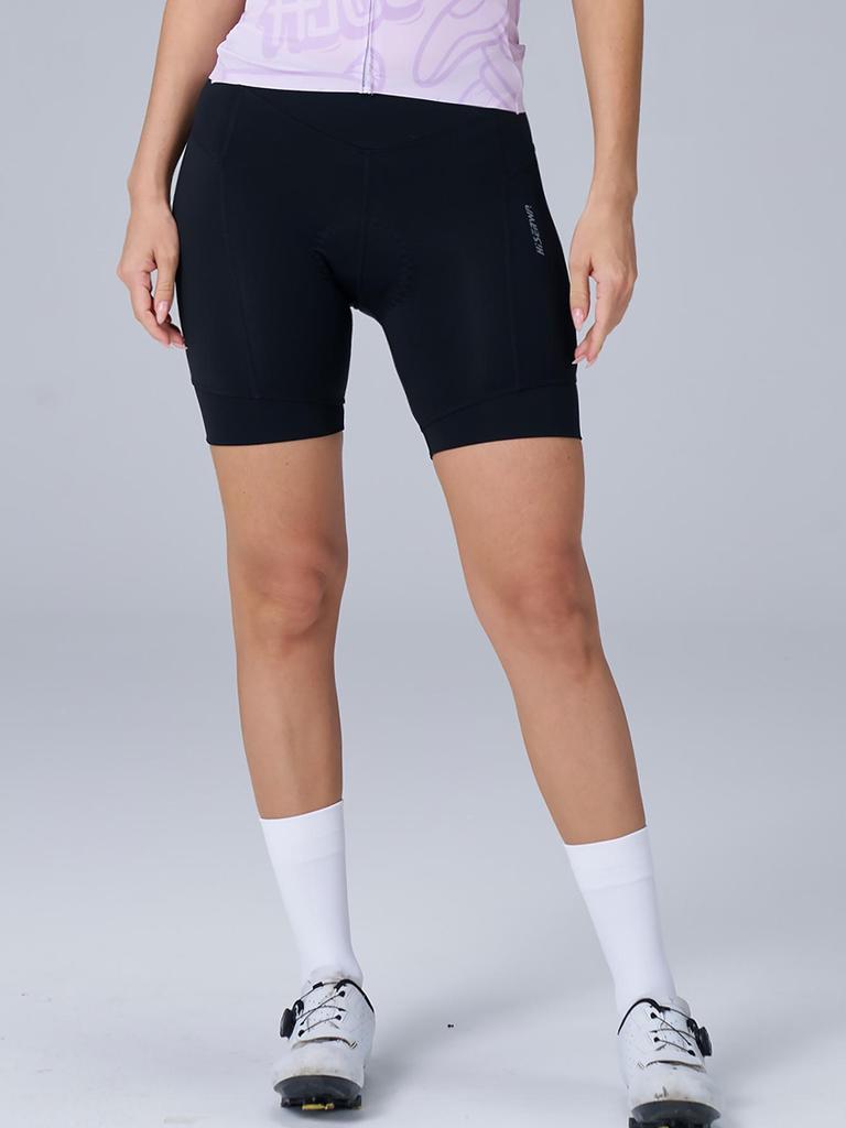 Hiserwa Women's Abdomen Control Cycling Shorts with Silicone Padded Hip Lift