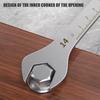 Thin Fastener Spanner with Markings Rust-Resistant for Home Repair, Maintenance Tasks, and Narrow Access Fastener Use
