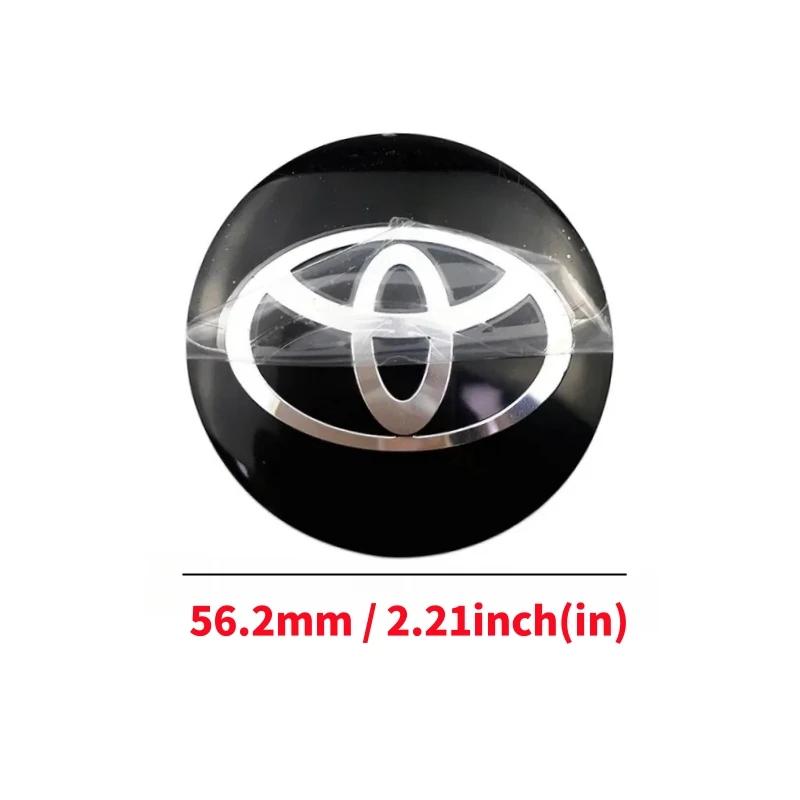 ACS2 56mm Aluminum Alloy Logo Wheel Center Hub Cap Badge Sticker For Toyota Prado Rav4 Yaris Hilux Prius Corolla Camry Accessories