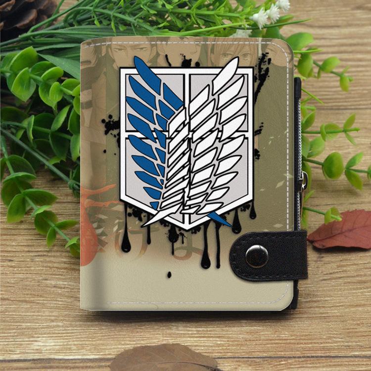 Anime Shingeki No Kyojin Scouting Legion Recon Corps Purse Short Wallet