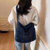 2025 New Versatile Women's Denim Messenger Bag Large-capacity Women's Tote Bag Student Tutoring Bag