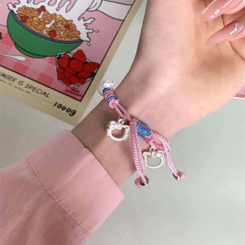 Summer Cute Kt Cat Braided Rope For Iwatch10987Se Apple Watch With Xiaomi 9 Pro Huawei Gt5