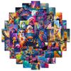 50 Galaxy Colorful Animal Series Fantasy Oil Painting Graffiti Style Cartoon Stickers DIY Decoration