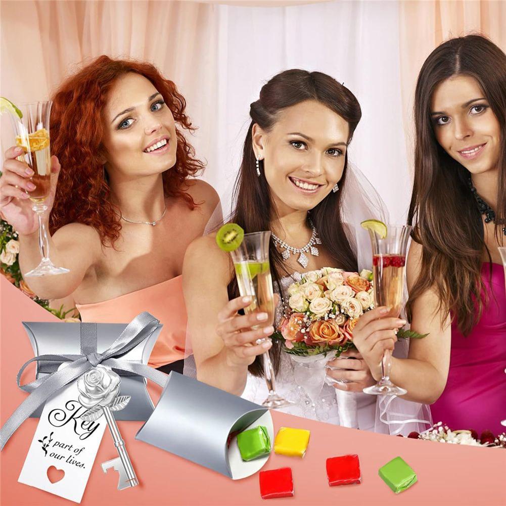 50 st Vintage Nyckel Flasköppnare Set Bröllopsgåvor Med Nyckel Flasköppnare Personliga Fest Bröllopsgåvor Set Festgåvor