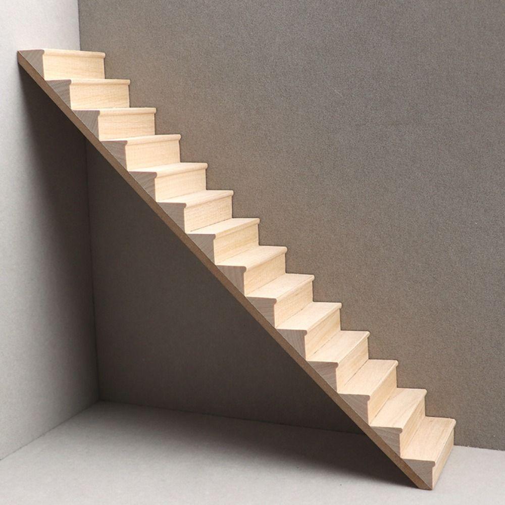 Miniature Mini Stairway Model DIY Stairs with Handrail Micro Landscape Accesories
