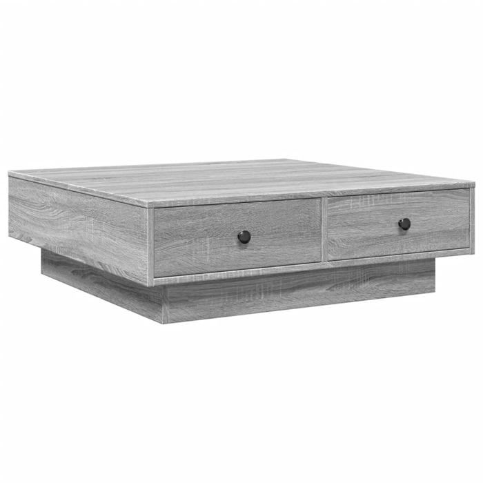 VidaXL Coffee Table Sonoma Grey 90x90x28 Cm Engineered Wood 848092