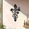 Floral Cross Metal Wall Art, Christian Religious Flower Cross Decor