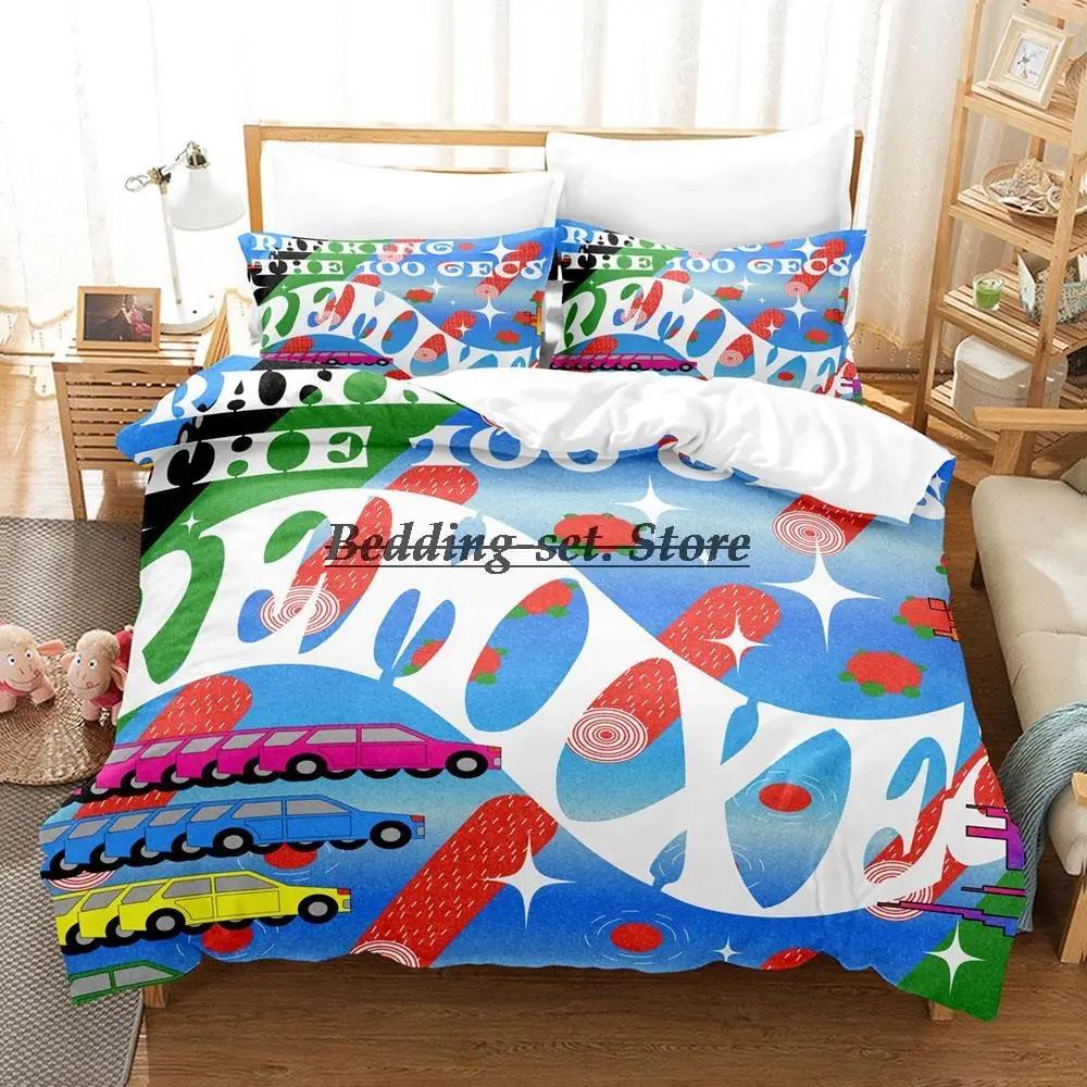 100 Gecs Bettwäscheset Einzelbett Twin Full Queen King Size Bettset Aldult Kind Schlafzimmer Bettbezugsets 3D-Druck Anime Bettlaken-Set