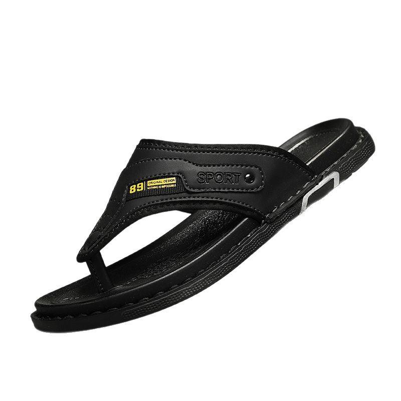 Slippers men's summer soft thick-soled non-slip and deodorant flip-flops, high-end and lightweight home outdoor beach sandals men's