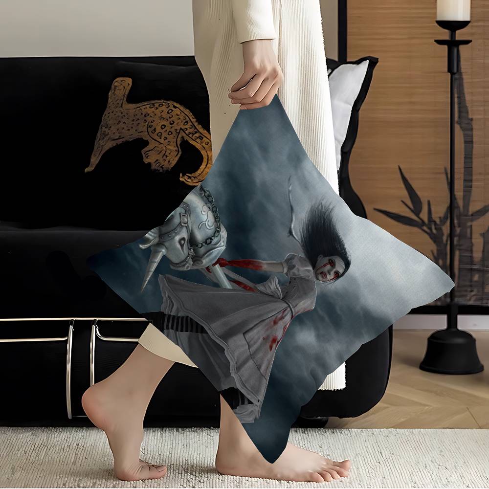 Game A-Alice Madness Returns Pillow Gift Home Office Decoration Bedroom Sofa Car Cushion Cover Case 45X45