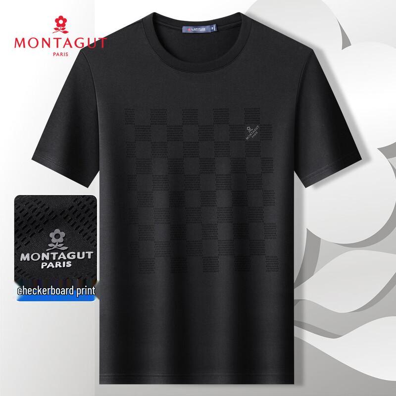 MONTAGUT Men s Checkerboard Print Short-Sleeve T-shirt 52
