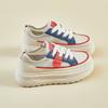 New Summer White Shoes for Female Students' Thick Sole Elevated Mesh Breathable Casual Shoes