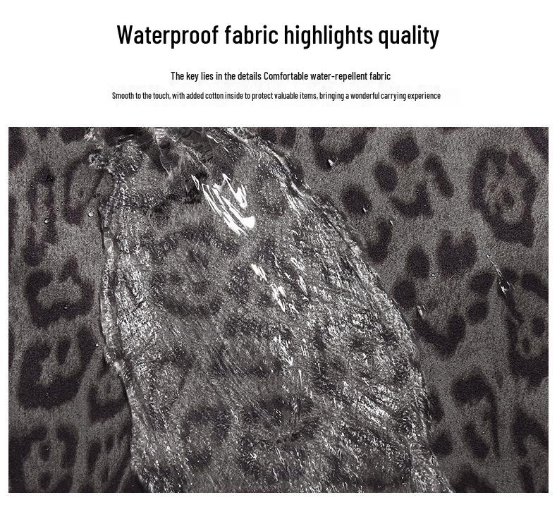 Europejsko-Amerykański Plecak Retro z Panterką - Modna Torba Szkolna i Podróżna