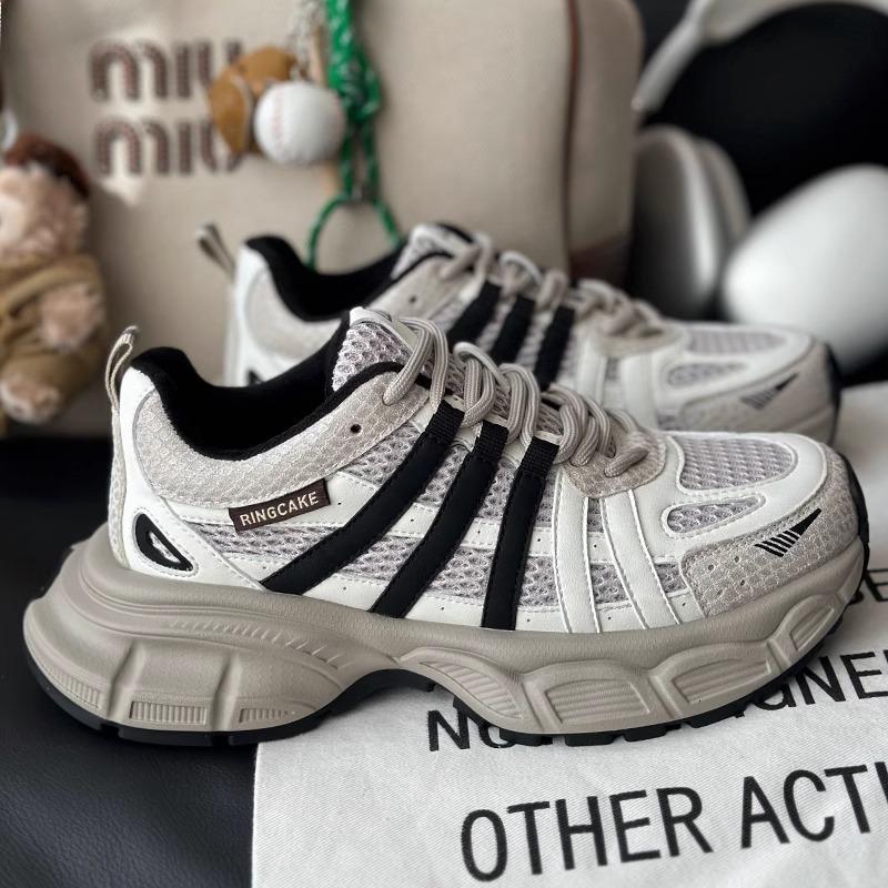 Daddy Shoes Women's 2025 New Spring and Autumn Winter Super Fire Thick Sole Heightening Sports Women's Shoes Popular Versatile Casual Shoes