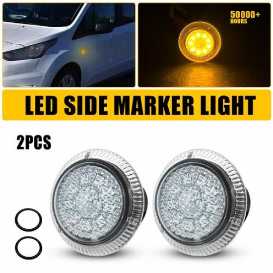 Clear Amber LED Side Marker Repeater Light For 2010- Ford Transit Connect EK
