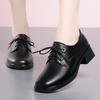 Fashion AIYUQI Women's Fashion Shoes Lace Up 2025 Spring New Genuine Leather Women Dress Shoes Chunky Large Size Shoes For Ladies