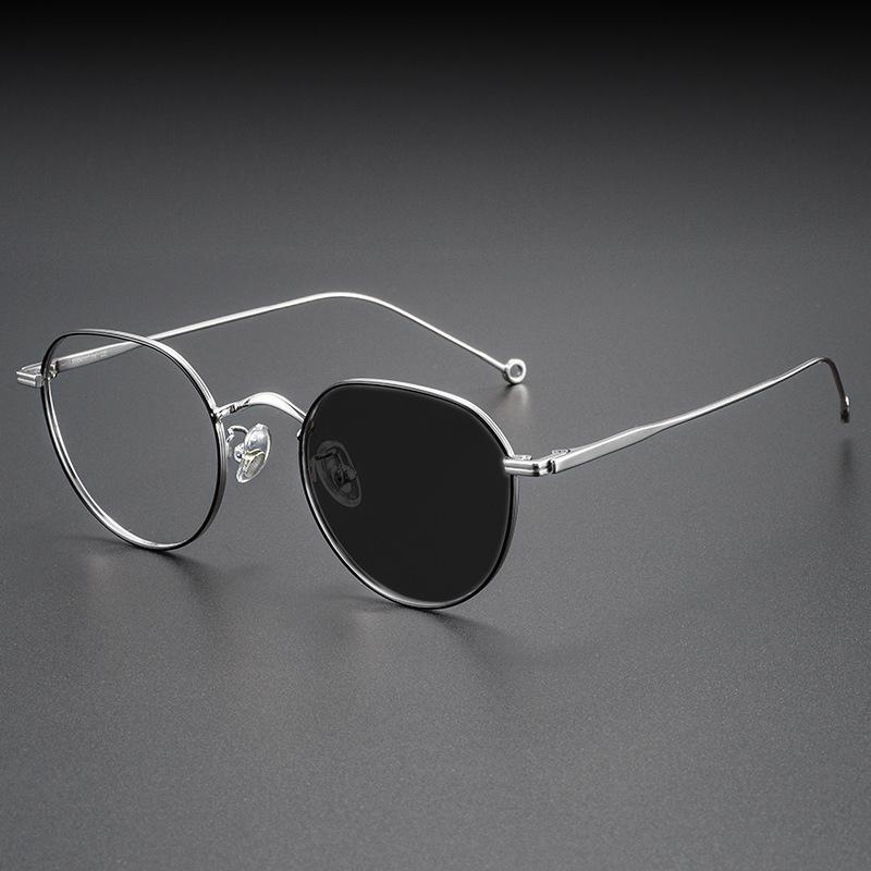 3125 Retro Ultra Light Pure Titanium Round Frame Reading Glasses For Man Woman Anti Blue Light And Radiation Presbyopic Glasses