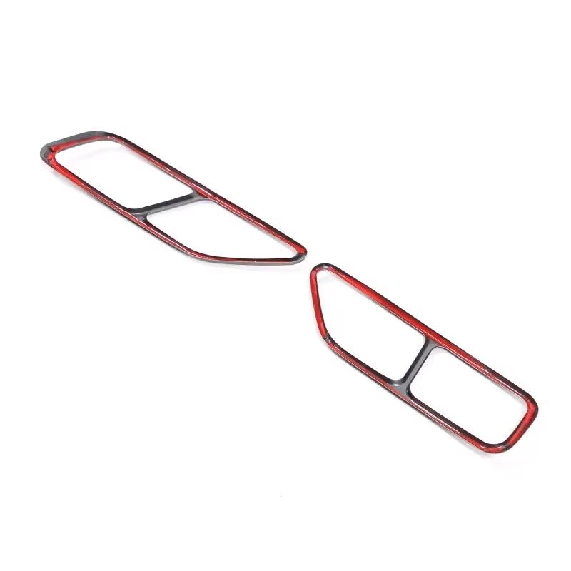 For A5 A4 B9 2020-2024 Stainless Steel Black Car Tail Exhaust Pipes Tail Throat Frame Cover Trim Car Accessories