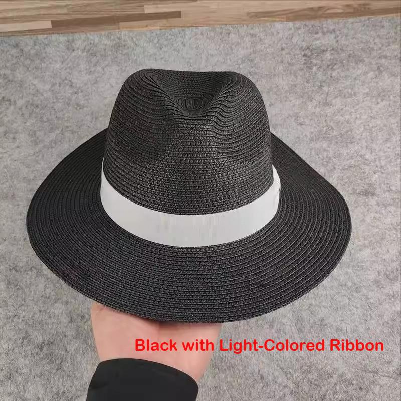 Letní nadměrné 64cm Klasické sluneční klobouky pro muže ženy Panama klobouk Pár Široký okraj Plážová slámová čepice Velká hlava Větší velikost Fedora klobouky