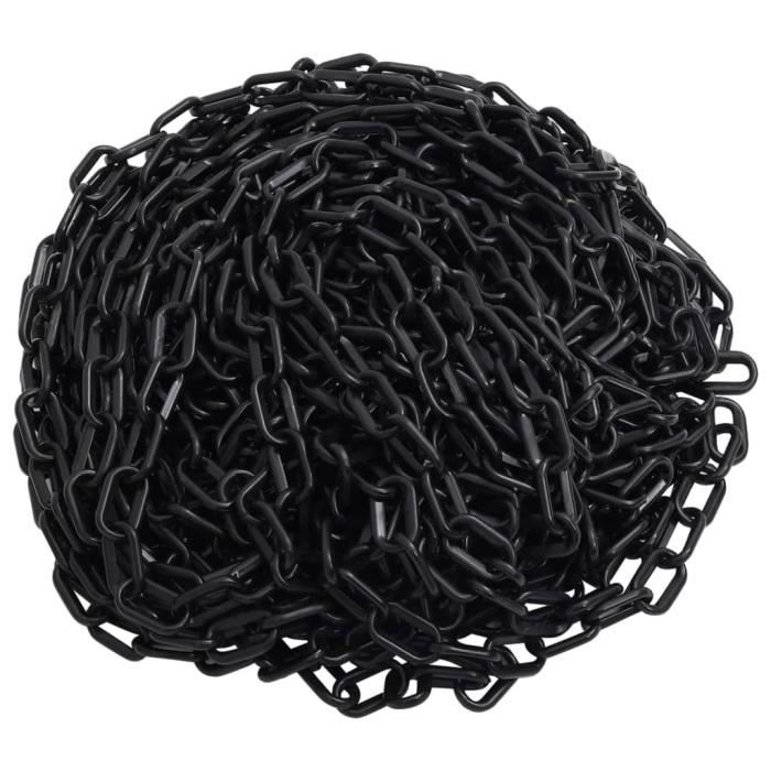 Chaîne d'avertissement Noir 100 m 6 mm Plastique