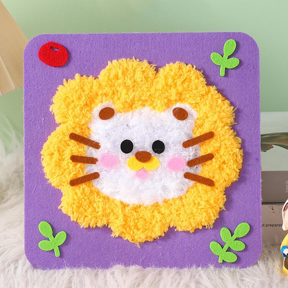 Neužbaigtas mielas „pasidaryk pats“ vilnos veltinio rinkinys, animacinis gyvūnas, rankdarbiai, veltinio adata rinkinys, adatai, medžiagų paketas vaikams, pradedantiesiems, dovana