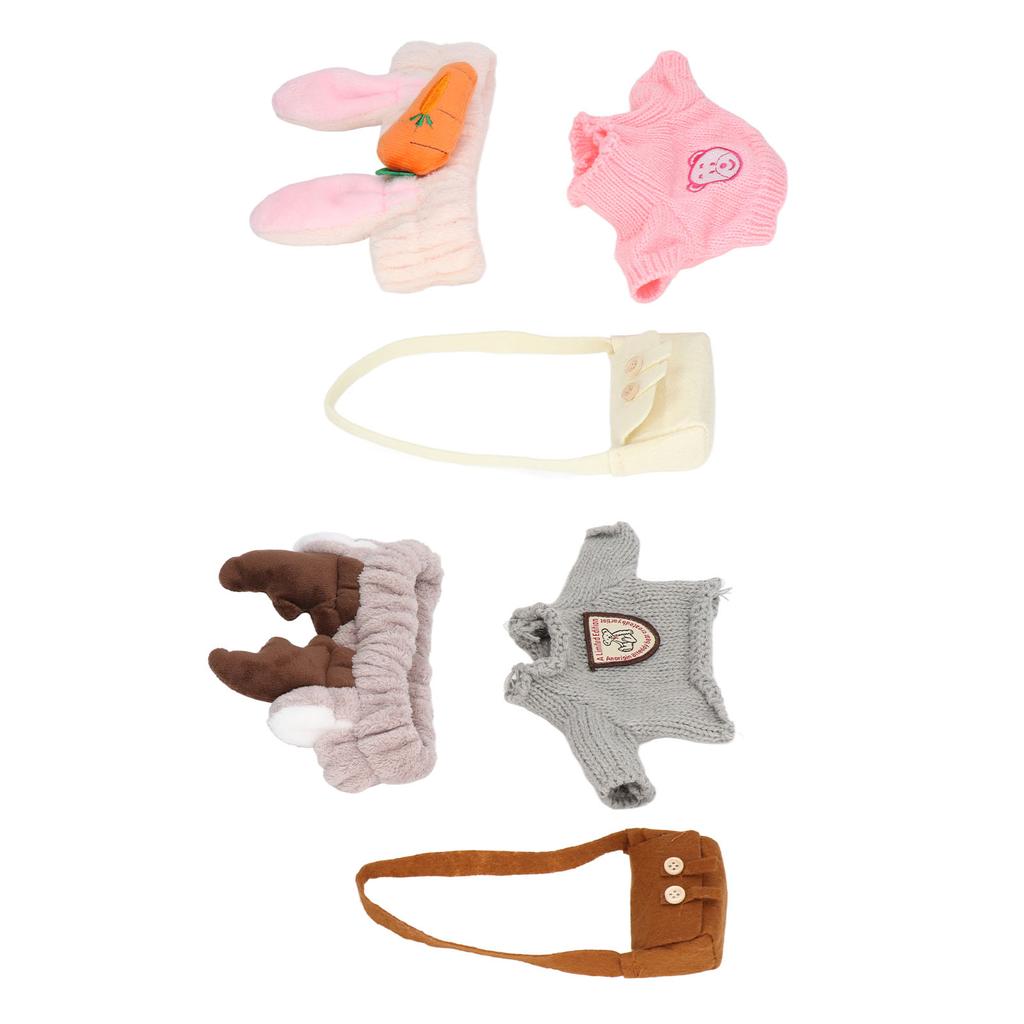 3 Piece Set Duck Plush Toy Clothes Washable Plush Plush Duck Clothing DIY Match Cartoon Stuffed Duck