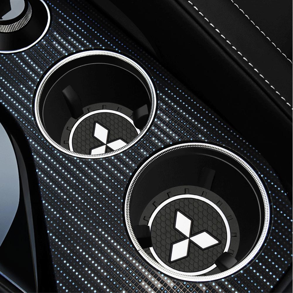 Porte-gobelet d'intérieur de voiture Tapis antidérapant Sous-verres Pour Mitsubishi Lancer Outlander Pajero ASX EX L200 Colt Accessoires Auto