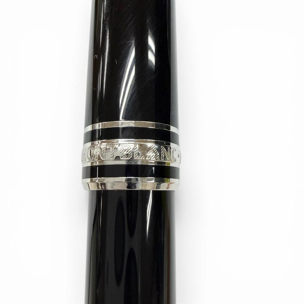 Great MONTBLANC Ballpoint pen Meisterstück Classic Platinum Line black mens Used