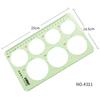 Multi Shaped Measuring Tool Oval Green Geometric Ruler Template Ruler Curve Ruler Drawing Ruler