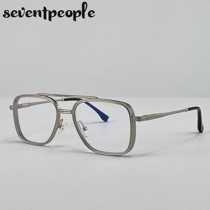 Vintage Steampunk Pilot Square Sunglasses Men Luxury Brand Trendy Metal Frame Driving Sunglass For Male UV400 Punk Shades