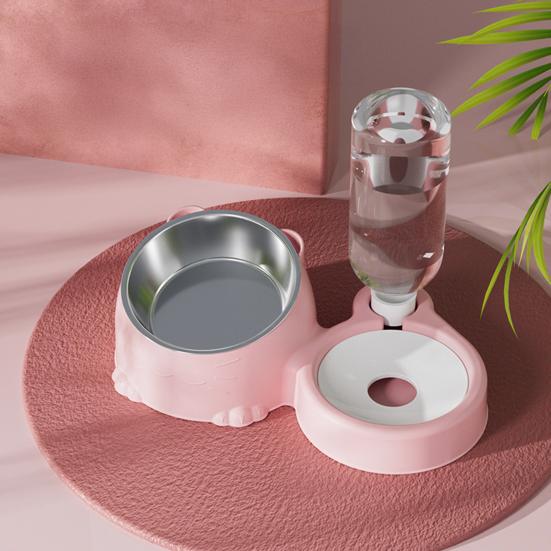 Stainless Steel Cat Bowl Large Capacity Pet Feeding Bowl Automatic Water Storage Bowl Home Pet Shop Supplies