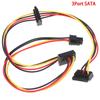 4 Pin to 2/3 Port SATA Power Connector Cable Safe Overcurrent Protection for 6000 8000 ATX Desktop PC HDD SSD