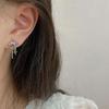 6Pcs/Set Pink Zircon Heart Cloud Stud Earrings For Women  Punk Sweet Cool Moon Earring Aesthetic Jewelry Gifts
