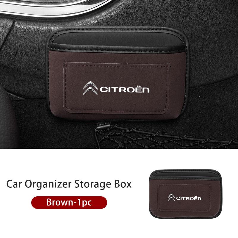 Boîte Auto Coller Cartes Téléphone Clé Auto-adhésif Poche de Rangement Pour Citroen C4 C3 C5 C1 C2 C6 VTS C4L DS3 DS4 DS5 Grand