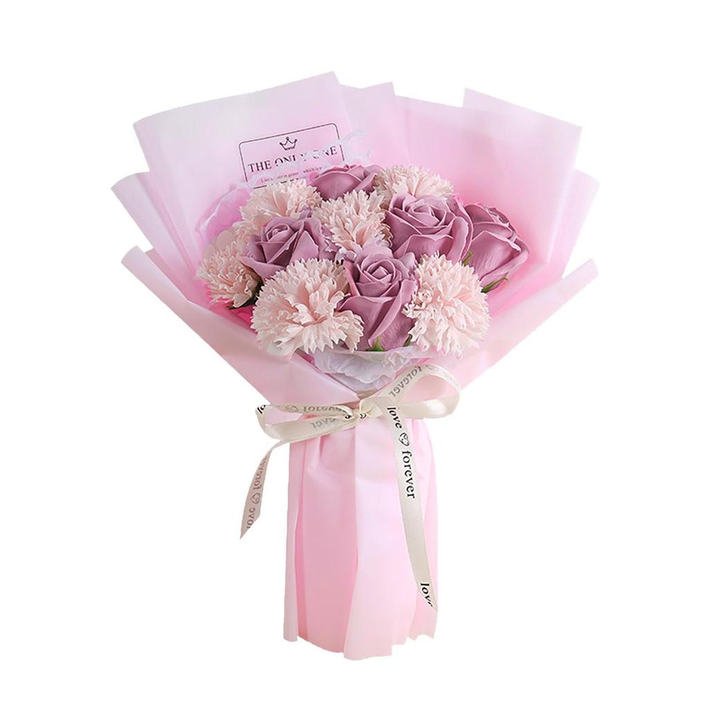 Preserved Flower  Carnation Soap Bouquet Rose Flower Mother's Day Gift